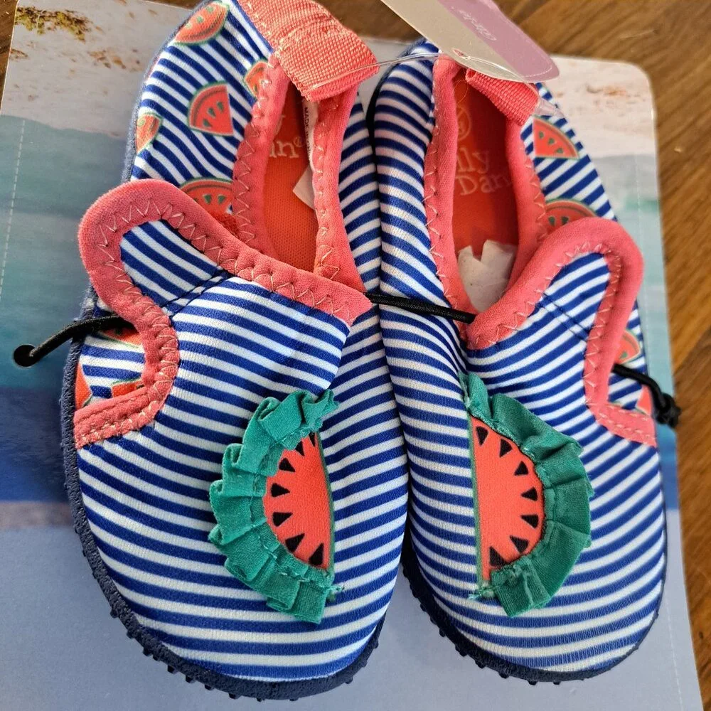 NEW Lily & Dan Striped Watermelon Water Shoes Size 7/8